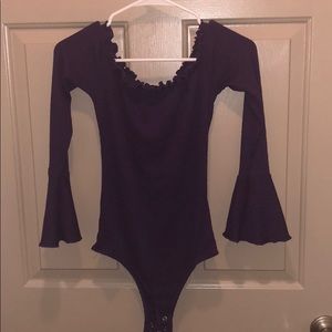 Long sleeve off the shoulder bodysuit